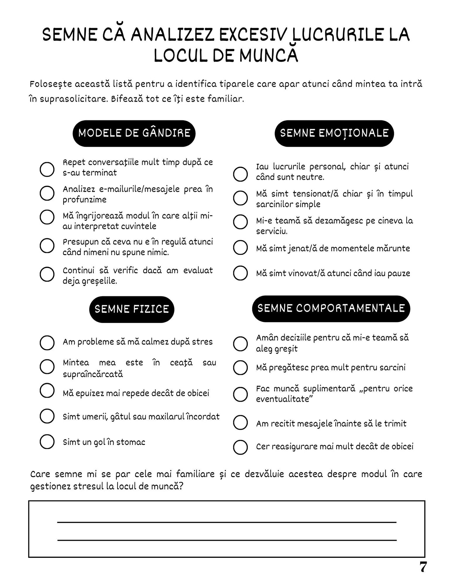 Jurnalul Meu de Lucru - Gandirea Excesiva Si Supraanaliza In Activitatea Profesionala / Ghid Practic / Autocunoastere / Personalitate / Dezvoltare Personala / Reflectie / Echilibru Emotional / Carte Digitala / Ebook