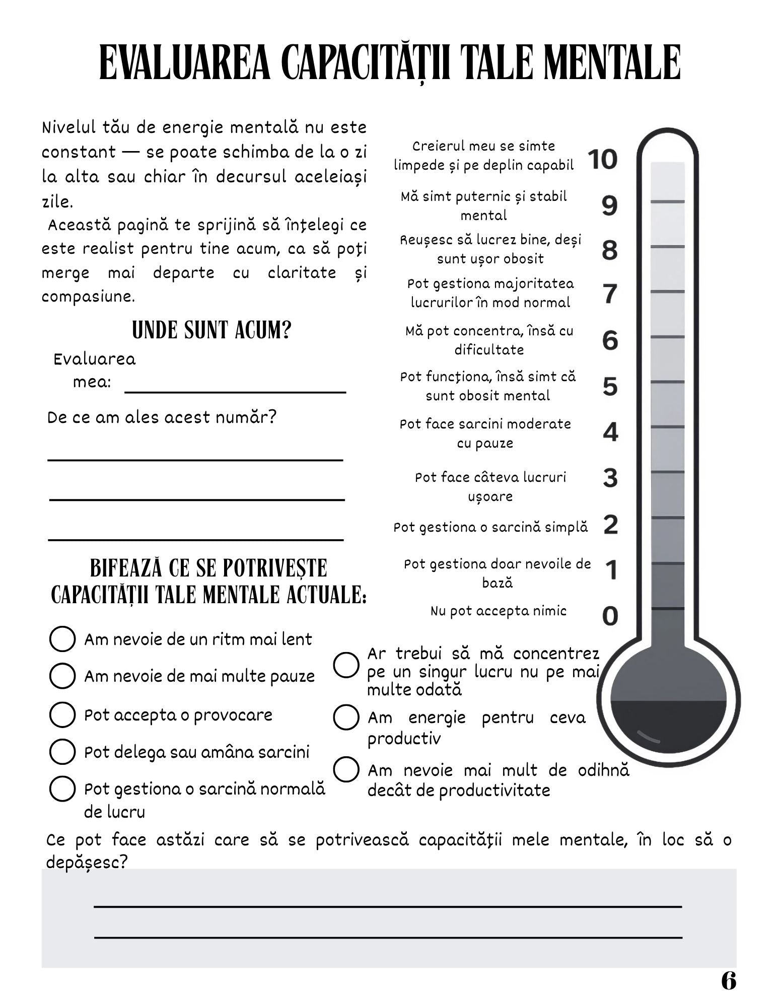 Jurnalul Meu de Lucru - Suprasolicitarea Mentala - Procesul Meu de Reflectie si Constientizare / Ghid Practic / Autocunoastere / Personalitate / Dezvoltare Personala / Reflectie / Echilibru Emotional