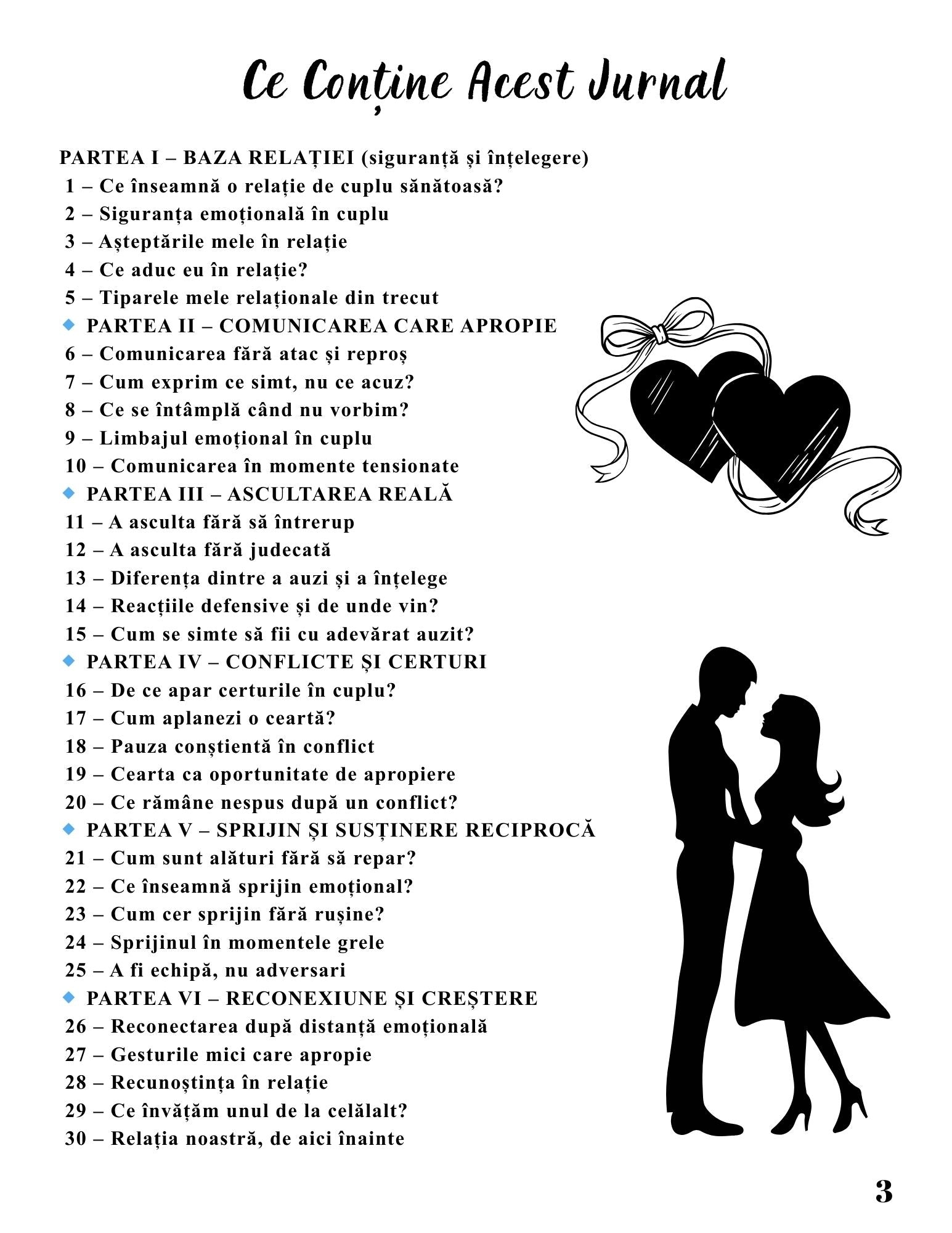Jurnalul Relatiei de Cuplu - Cum Construim O Relatie Sigura si Sanatoasa / Ghid Practic / Echilibru Emotional / Autocunoastere / Claritate Mentala / Dezvoltare Personala