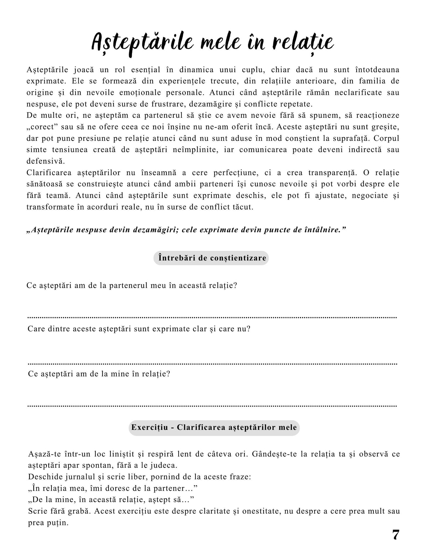 Jurnalul Relatiei de Cuplu - Cum Construim O Relatie Sigura si Sanatoasa / Ghid Practic / Echilibru Emotional / Autocunoastere / Claritate Mentala / Dezvoltare Personala