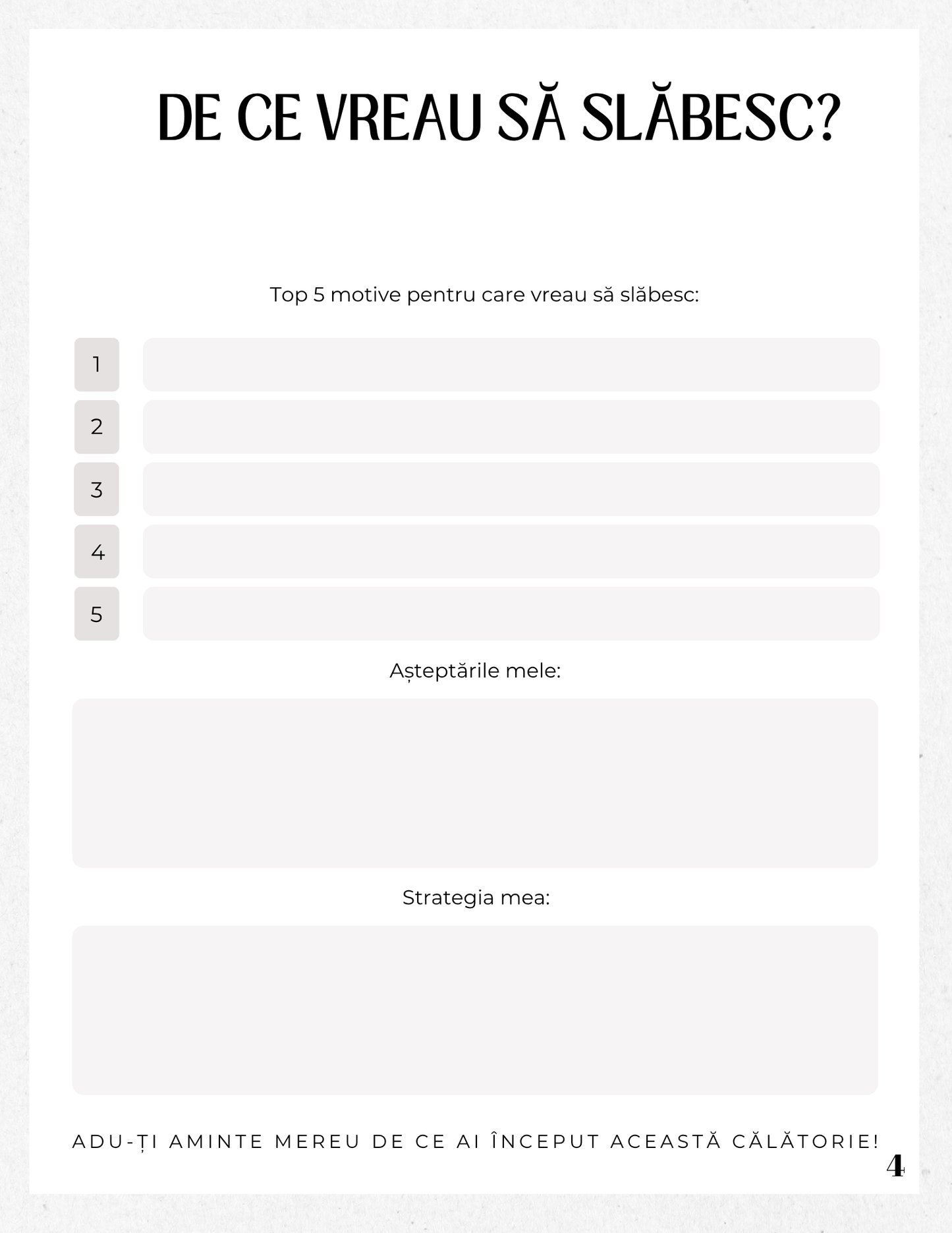 Jurnalul Sanatatii Mele - Planul Unei Alimentatii Sanatoase Pentru Pierderea In Greutate / Plan de Exercitii / Plan de Antrenament / Plan de Alergare / Lista Cumparaturi Alimente Sanatoase / Obiceiuri Sanatoase