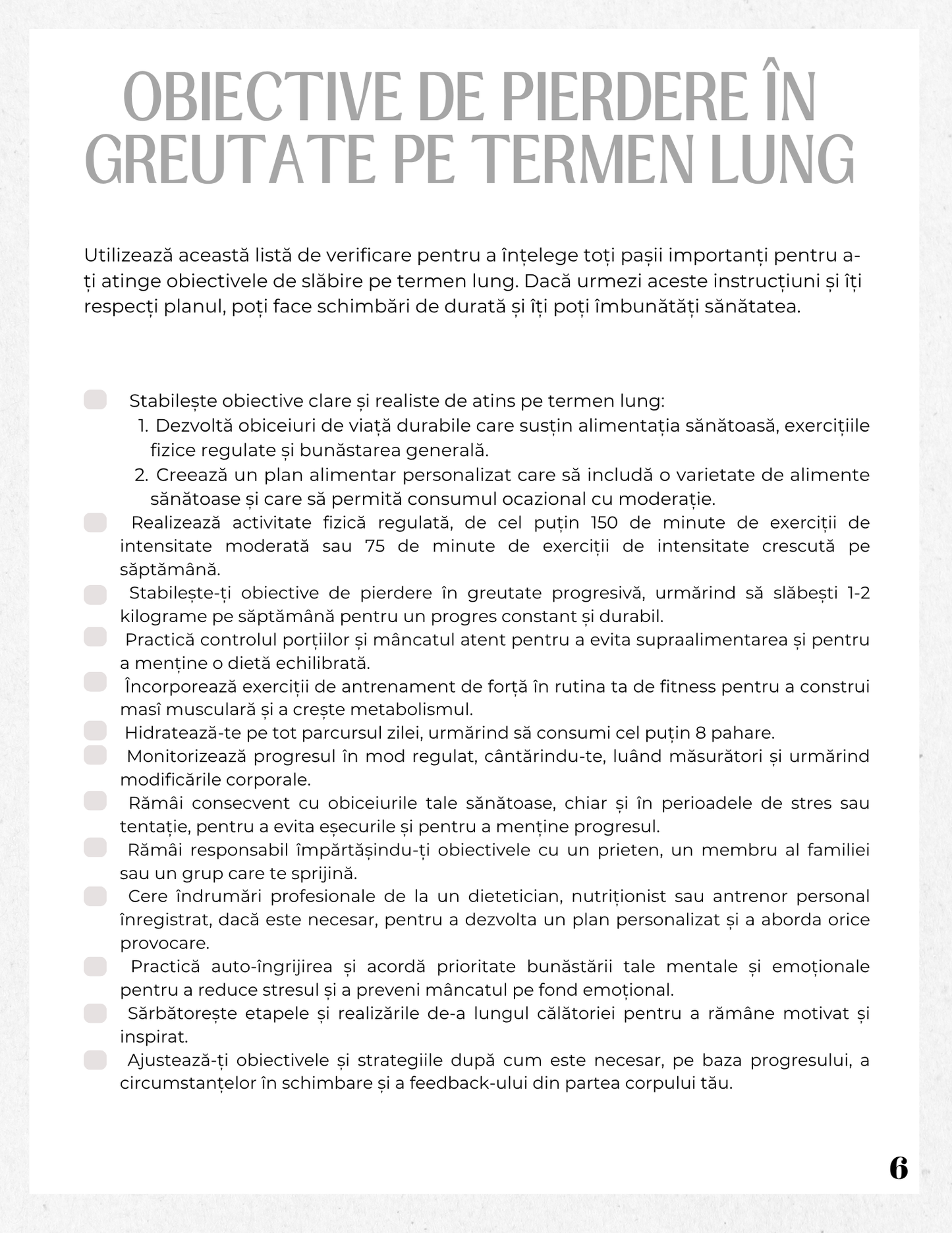 Jurnalul Sanatatii Mele - Planul Unei Alimentatii Sanatoase Pentru Pierderea In Greutate / Plan de Exercitii / Plan de Antrenament / Plan de Alergare / Lista Cumparaturi Alimente Sanatoase / Obiceiuri Sanatoase