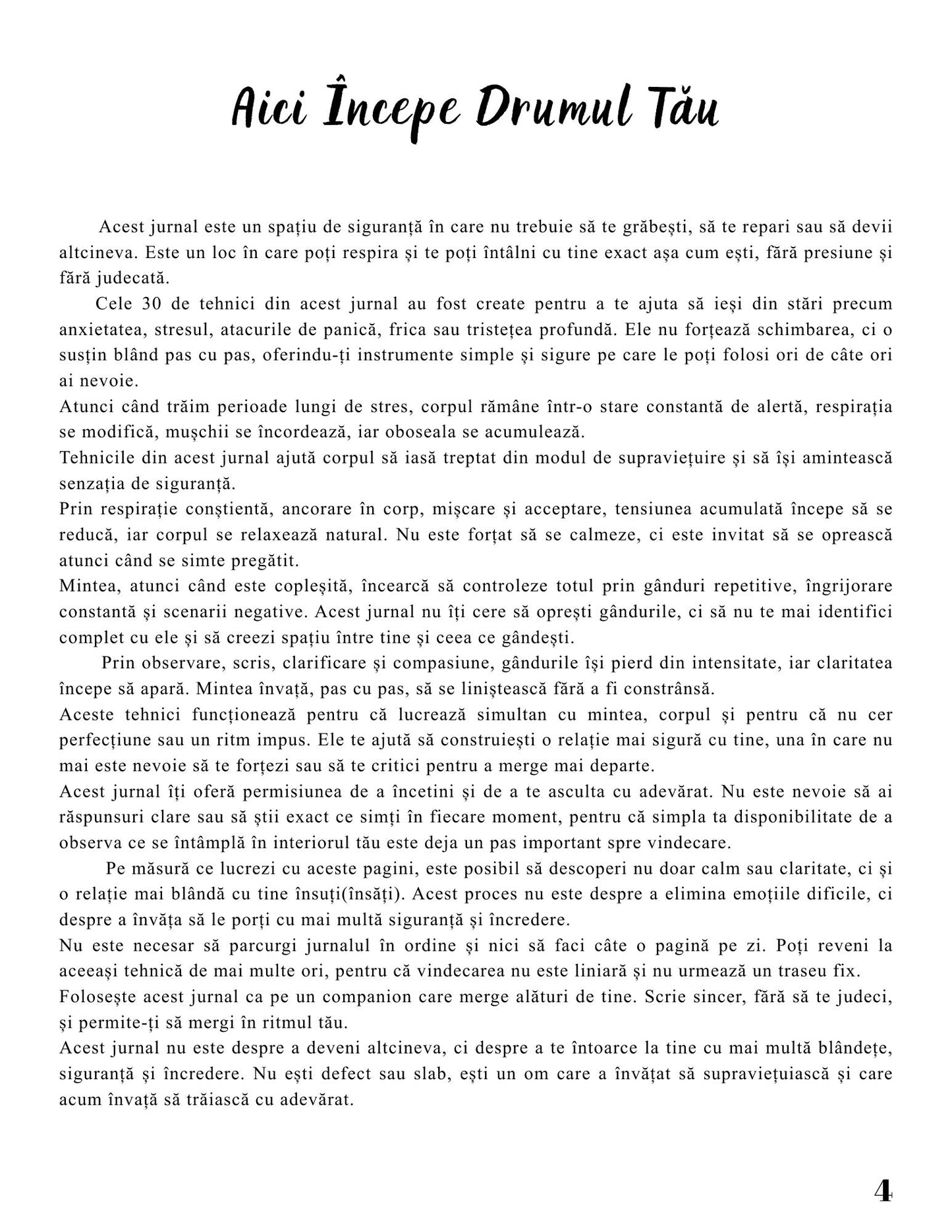 Jurnalul Vindecarii Mele - 30 de Tehnici Pentru Anxietate, Stres, Atacuri de Panica, Frici si Depresie / Ghid Practic / Echilibru Emotional / Autocunoastere / Claritate Mentala / Dezvoltare Personala