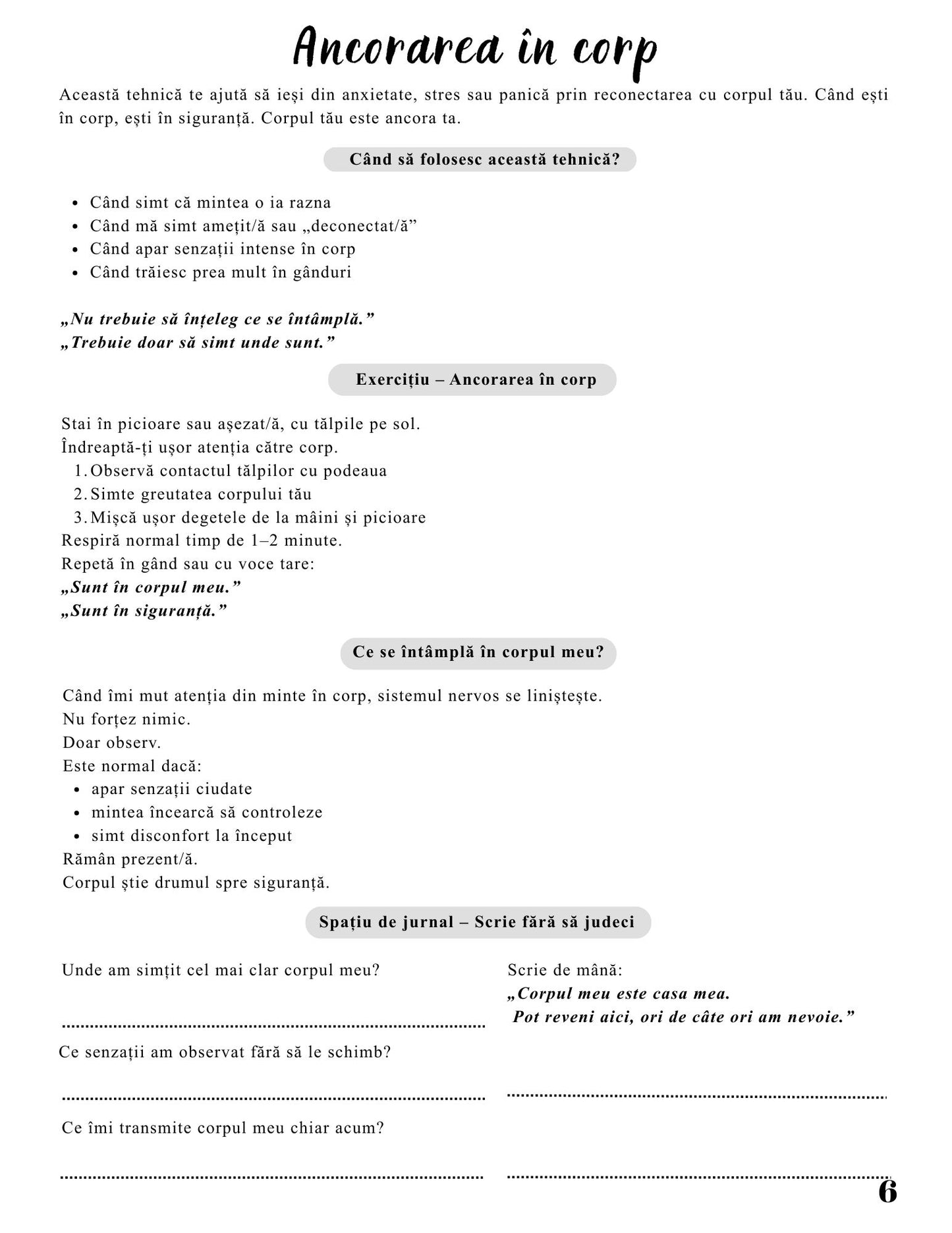 Jurnalul Vindecarii Mele - 30 de Tehnici Pentru Anxietate, Stres, Atacuri de Panica, Frici si Depresie / Ghid Practic / Echilibru Emotional / Autocunoastere / Claritate Mentala / Dezvoltare Personala