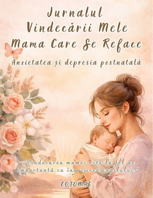 Jurnalul Vindecarii Mele - Anxietatea Postnatala - Mama Care Se Reface / Ghid Practic / Echilibru Emotional / Autocunoastere / Claritate Mentala / Dezvoltare Personala 