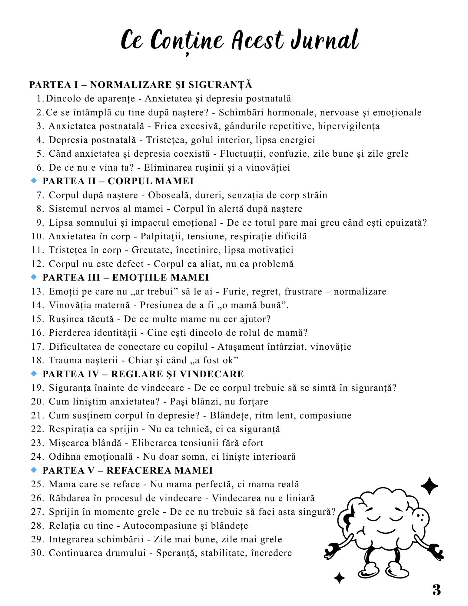 Jurnalul Vindecarii Mele - Anxietatea Postnatala - Mama Care Se Reface / Ghid Practic / Echilibru Emotional / Autocunoastere / Claritate Mentala / Dezvoltare Personala 