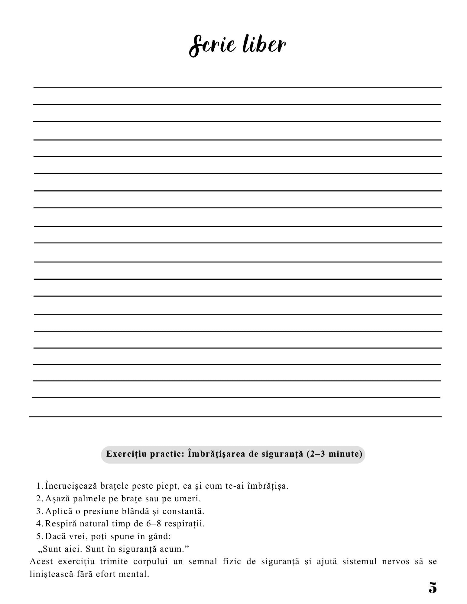 Jurnalul Vindecarii Mele - Anxietatea si Corpul - Cum Imi Regasesc Calmul si Siguranta / Ghid Practic / Echilibru Emotional / Autocunoastere / Claritate Mentala / Dezvoltare Personala