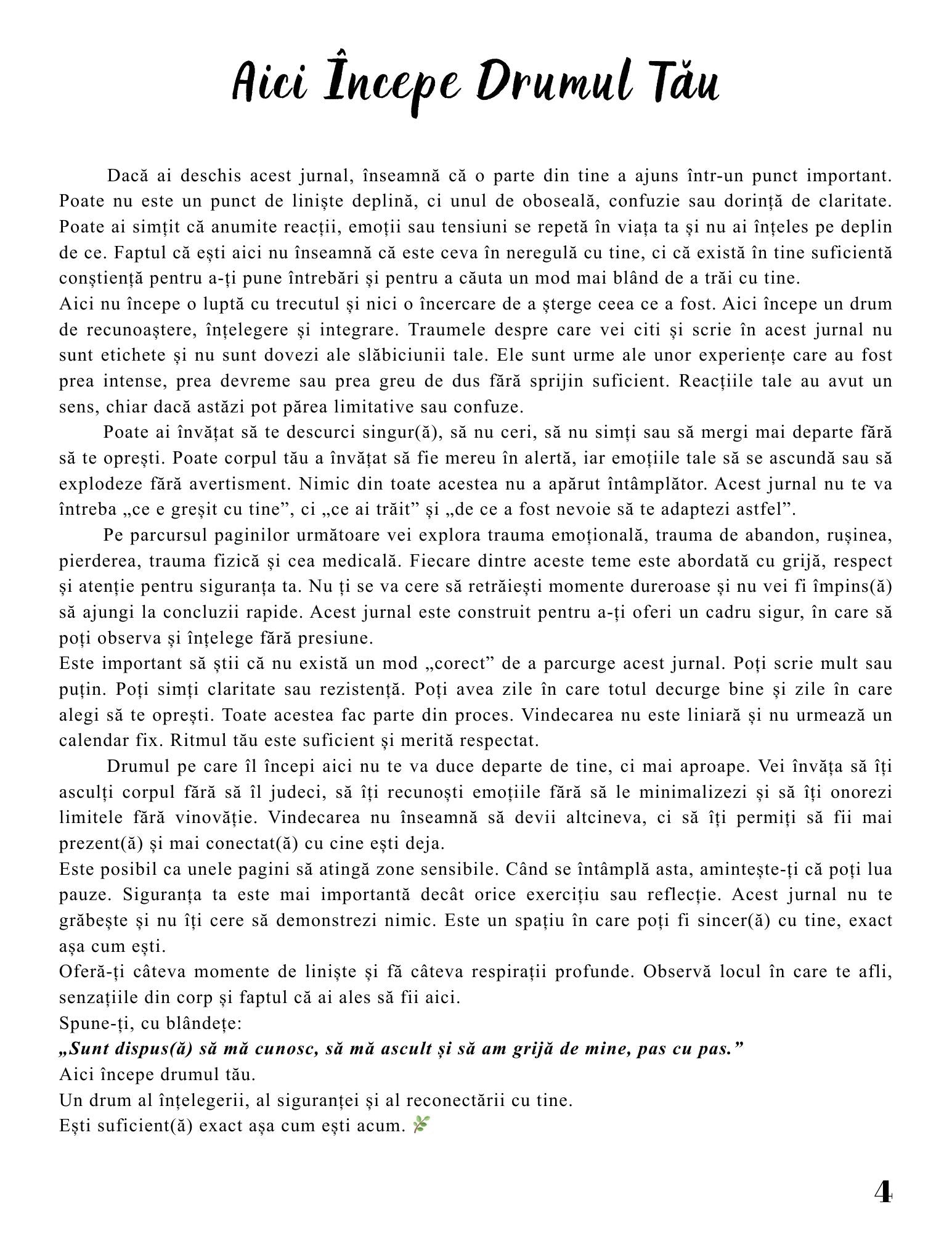 Jurnalul Vindecarii Mele - Cele 6 Traume Care Ne Modeleaza Viata / Ghid Practic / Echilibru Emotional / Autocunoastere / Claritate Mentala / Dezvoltare Personala