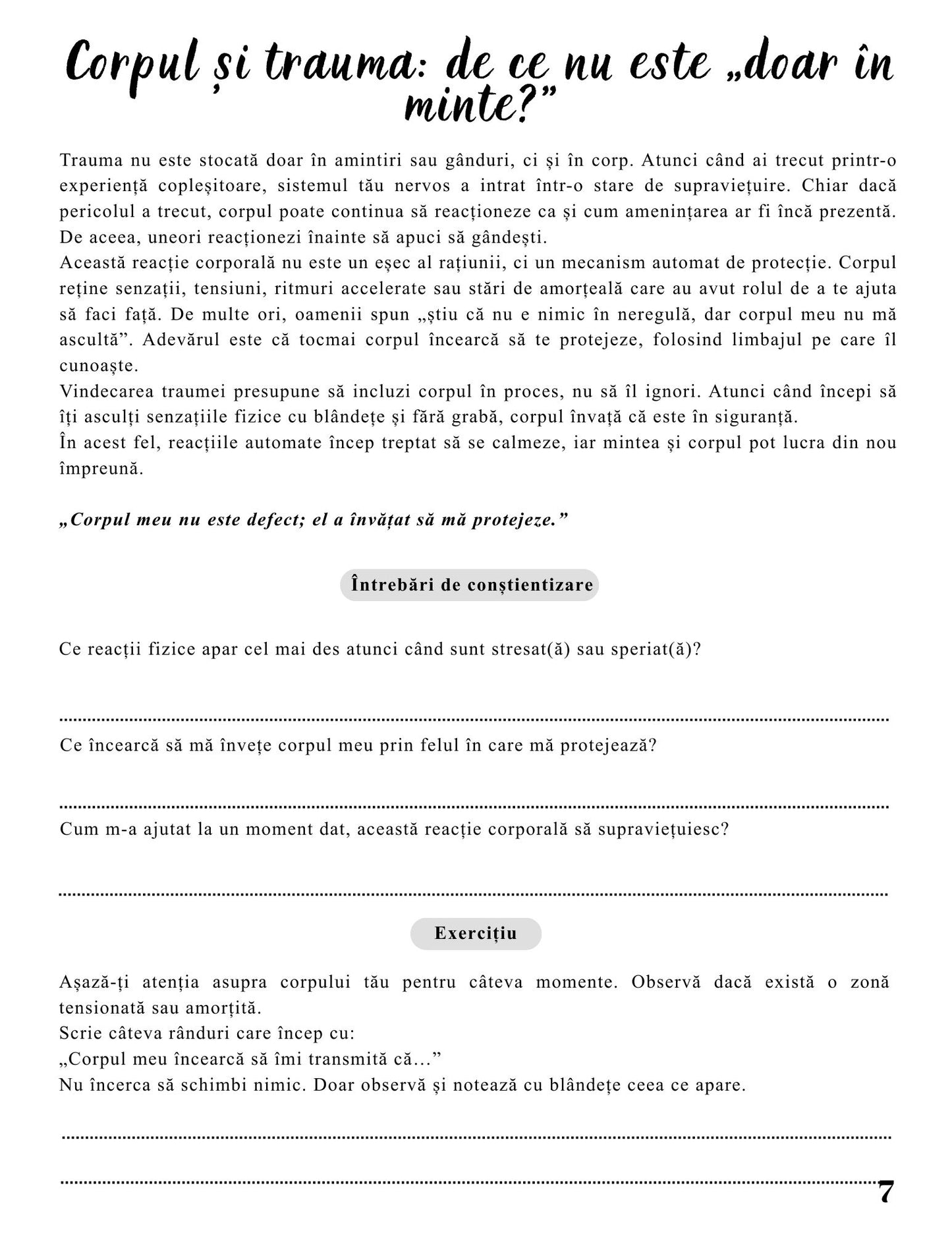 Jurnalul Vindecarii Mele - Cele 6 Traume Care Ne Modeleaza Viata / Ghid Practic / Echilibru Emotional / Autocunoastere / Claritate Mentala / Dezvoltare Personala