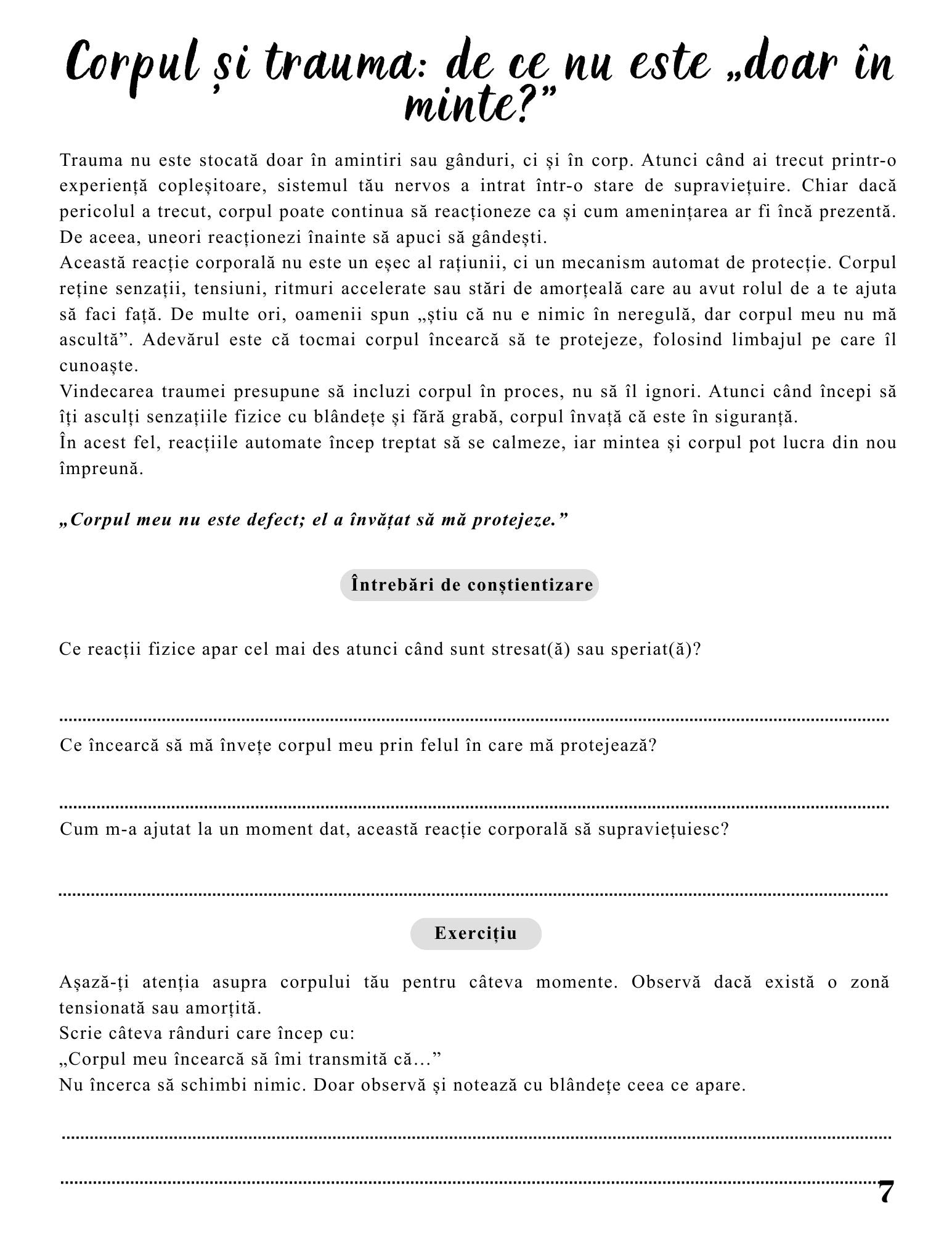 Jurnalul Vindecarii Mele - Cele 6 Traume Care Ne Modeleaza Viata / Ghid Practic / Echilibru Emotional / Autocunoastere / Claritate Mentala / Dezvoltare Personala