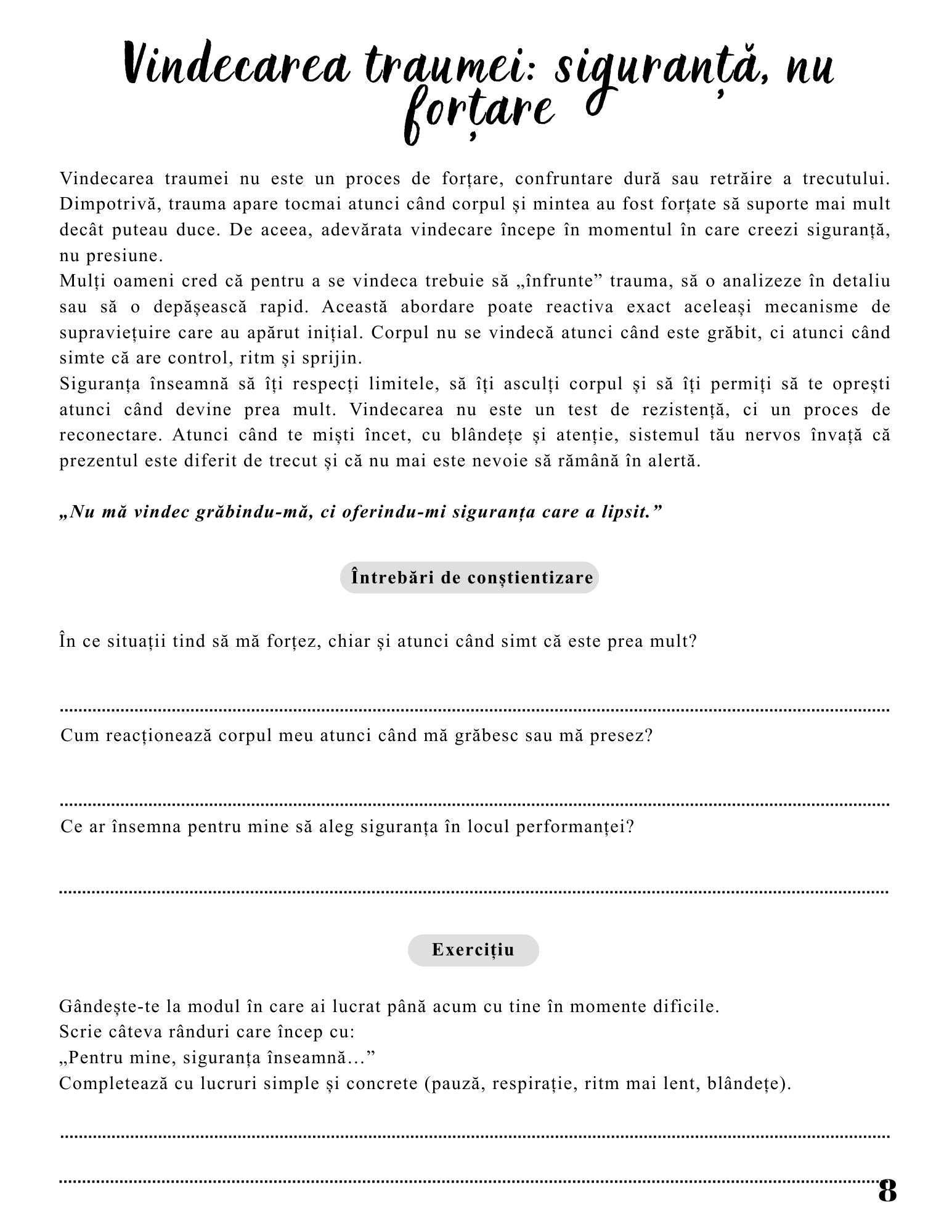Jurnalul Vindecarii Mele - Cele 6 Traume Care Ne Modeleaza Viata / Ghid Practic / Echilibru Emotional / Autocunoastere / Claritate Mentala / Dezvoltare Personala