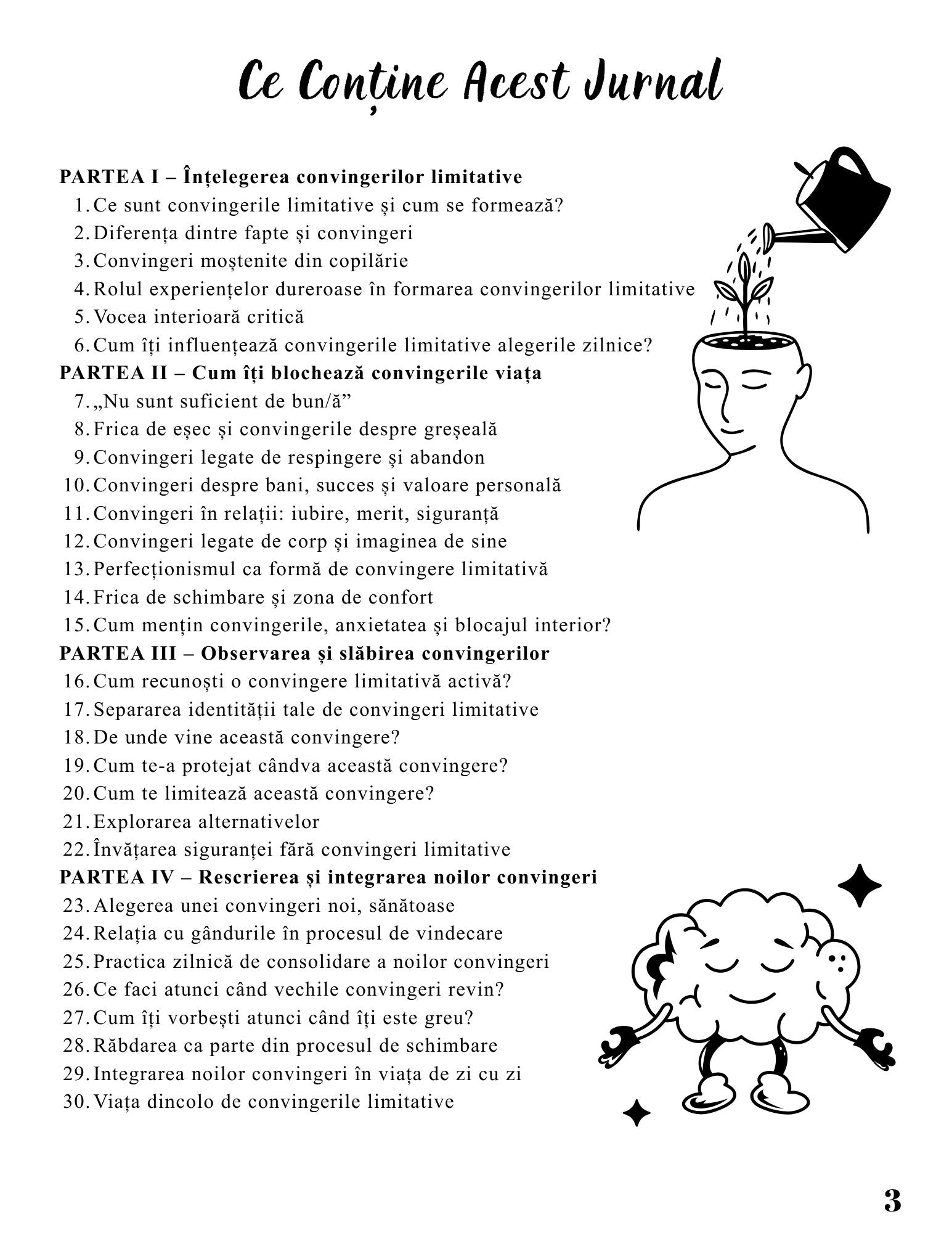 Jurnalul Vindecarii Mele - Convingerile Limitative - Schimba Gandurile Care Iti Blocheaza Viata / Ghid Practic / Echilibru Emotional / Autocunoastere / Claritate Mentala / Dezvoltare Personala 
