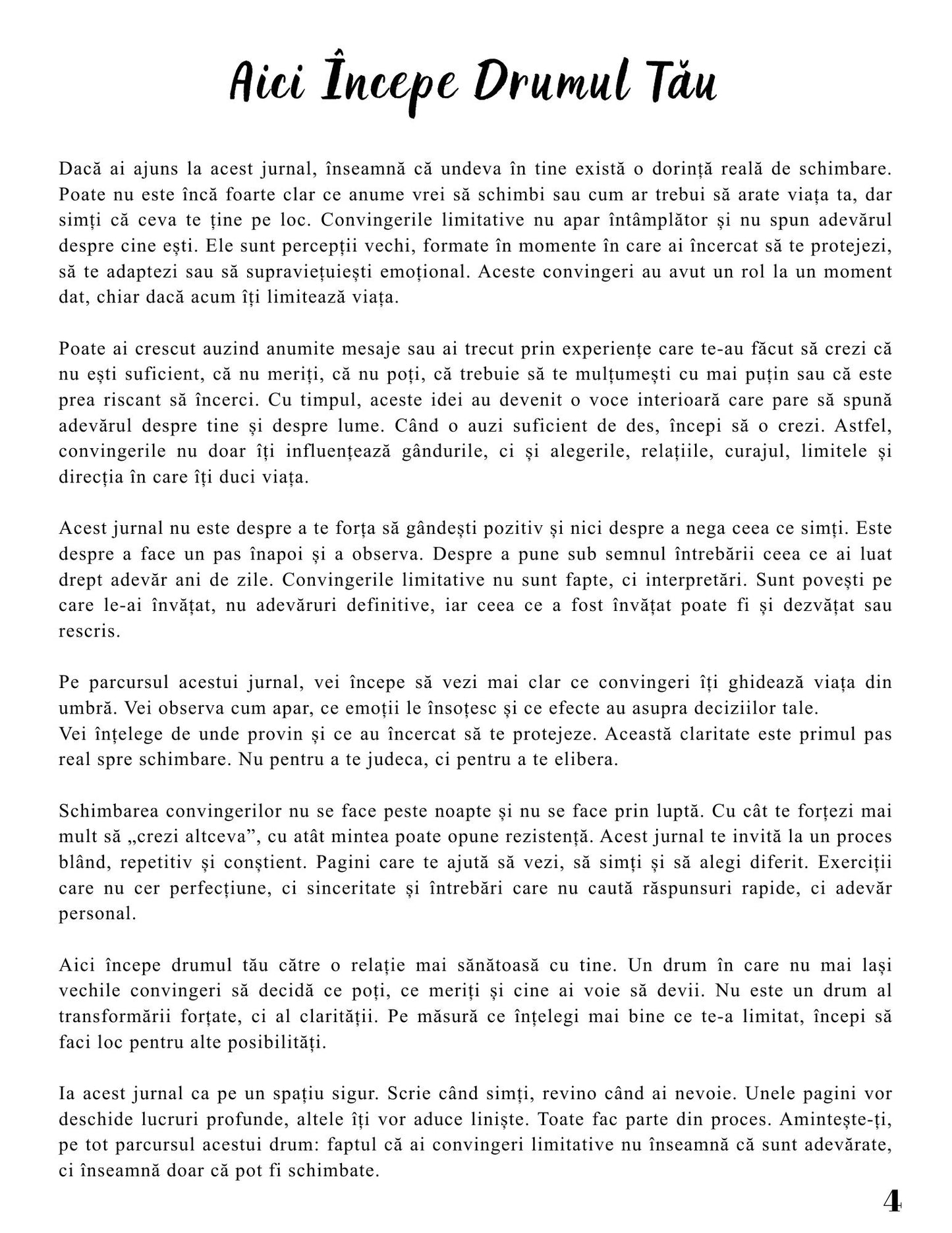 Jurnalul Vindecarii Mele - Convingerile Limitative - Schimba Gandurile Care Iti Blocheaza Viata / Ghid Practic / Echilibru Emotional / Autocunoastere / Claritate Mentala / Dezvoltare Personala 