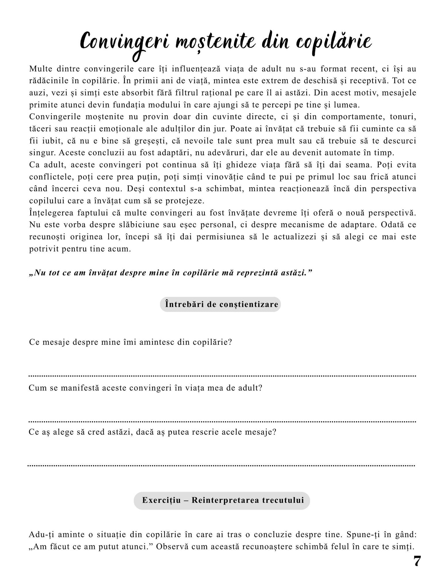 Jurnalul Vindecarii Mele - Convingerile Limitative - Schimba Gandurile Care Iti Blocheaza Viata / Ghid Practic / Echilibru Emotional / Autocunoastere / Claritate Mentala / Dezvoltare Personala 