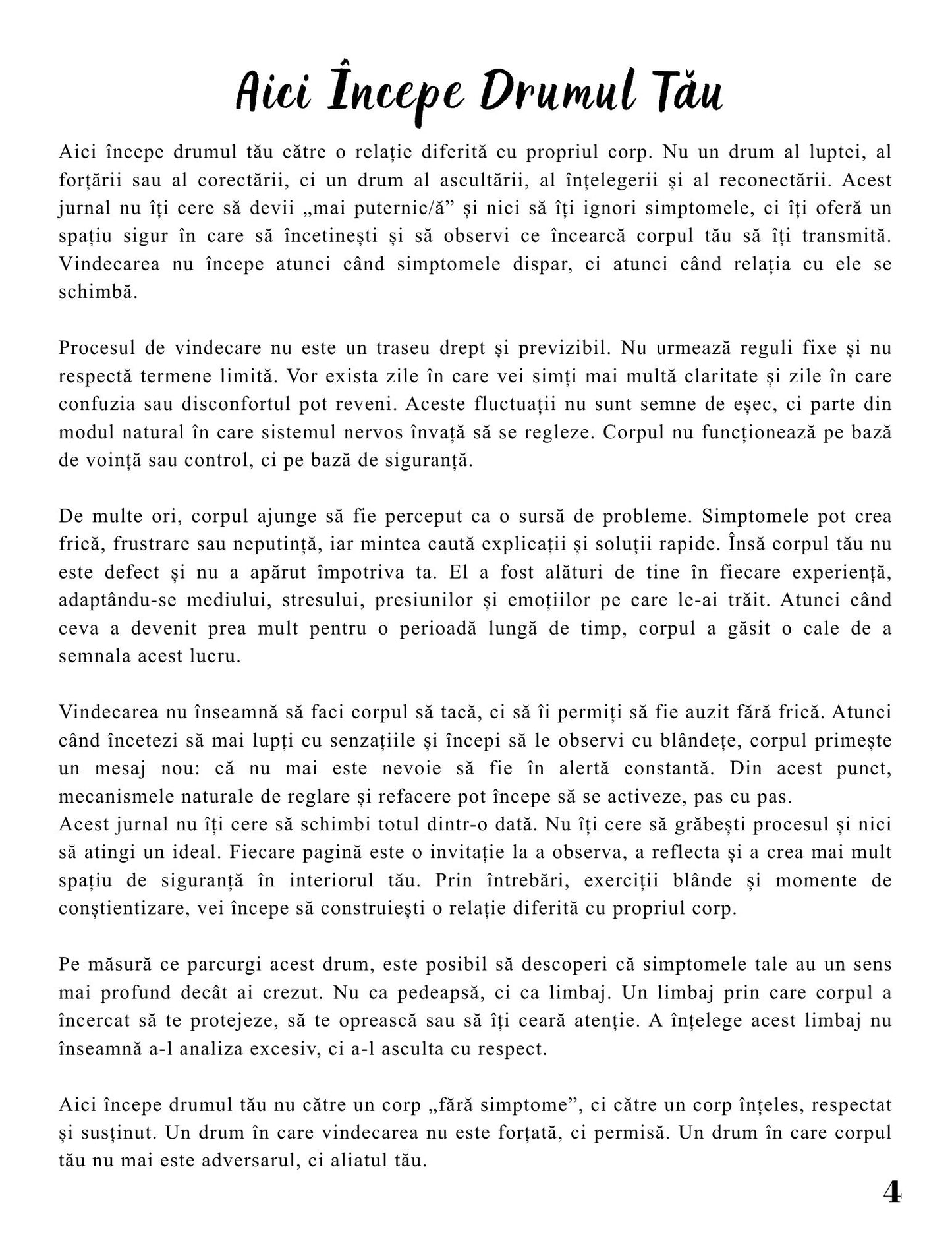 Jurnalul Vindecarii Mele - Corpul Nu Minte - Simtomele Fizice Pot Fi Intelese Si Vindecate / Ghid Practic / Echilibru Emotional / Autocunoastere / Claritate Mentala / Dezvoltare Personala / Carte Digitala / Ebook