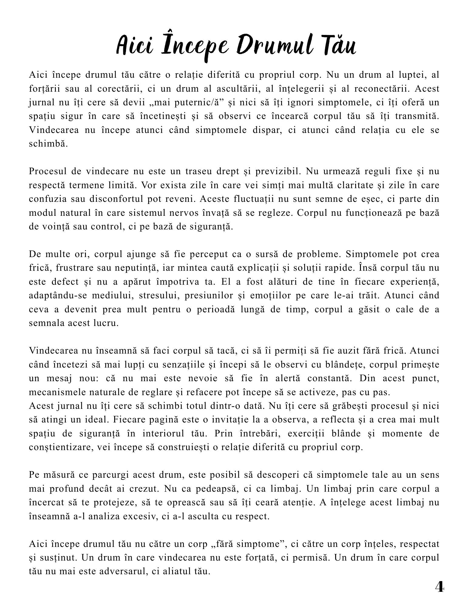 Jurnalul Vindecarii Mele - Corpul Nu Minte - Simtomele Fizice Pot Fi Intelese Si Vindecate / Ghid Practic / Echilibru Emotional / Autocunoastere / Claritate Mentala / Dezvoltare Personala / Carte Digitala / Ebook