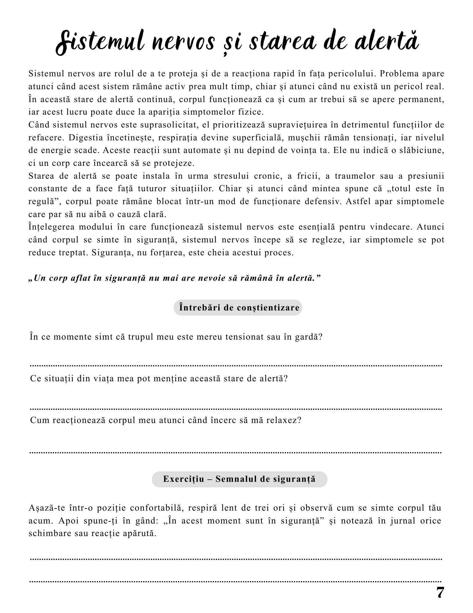 Jurnalul Vindecarii Mele - Corpul Nu Minte - Simtomele Fizice Pot Fi Intelese Si Vindecate / Ghid Practic / Echilibru Emotional / Autocunoastere / Claritate Mentala / Dezvoltare Personala / Carte Digitala / Ebook