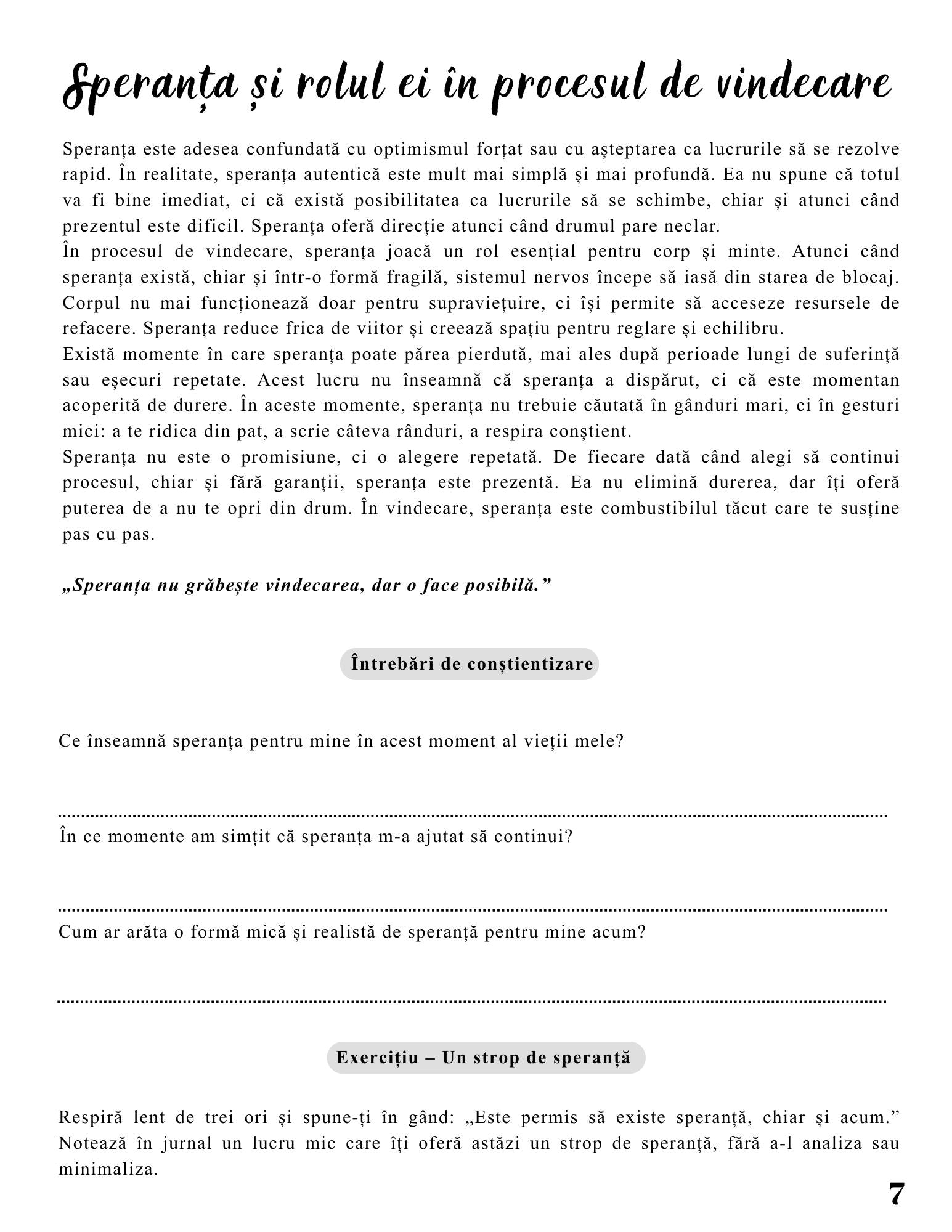 Jurnalul Vindecarii Mele - Credinta - Cea Mai Puternica Arma In Procesul Meu De Vindecare / Ghid Practic / Echilibru Emotional / Autocunoastere / Claritate Mentala / Dezvoltare Personala