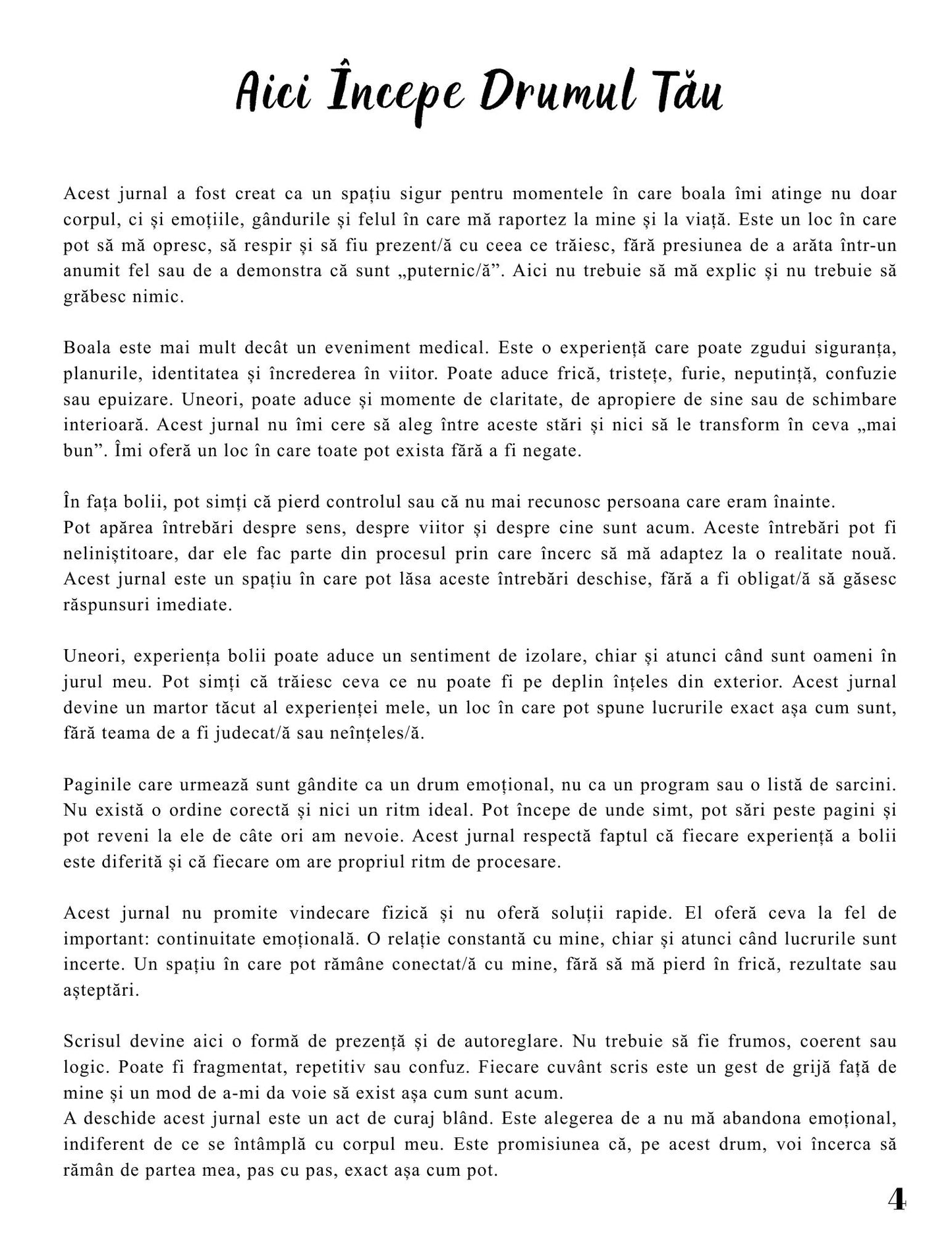 Jurnalul Vindecarii Mele - Cum Trec Emotional Peste Orice Boala / Ghid Practic / Echilibru Emotional / Autocunoastere / Claritate Mentala / Dezvoltare Personala