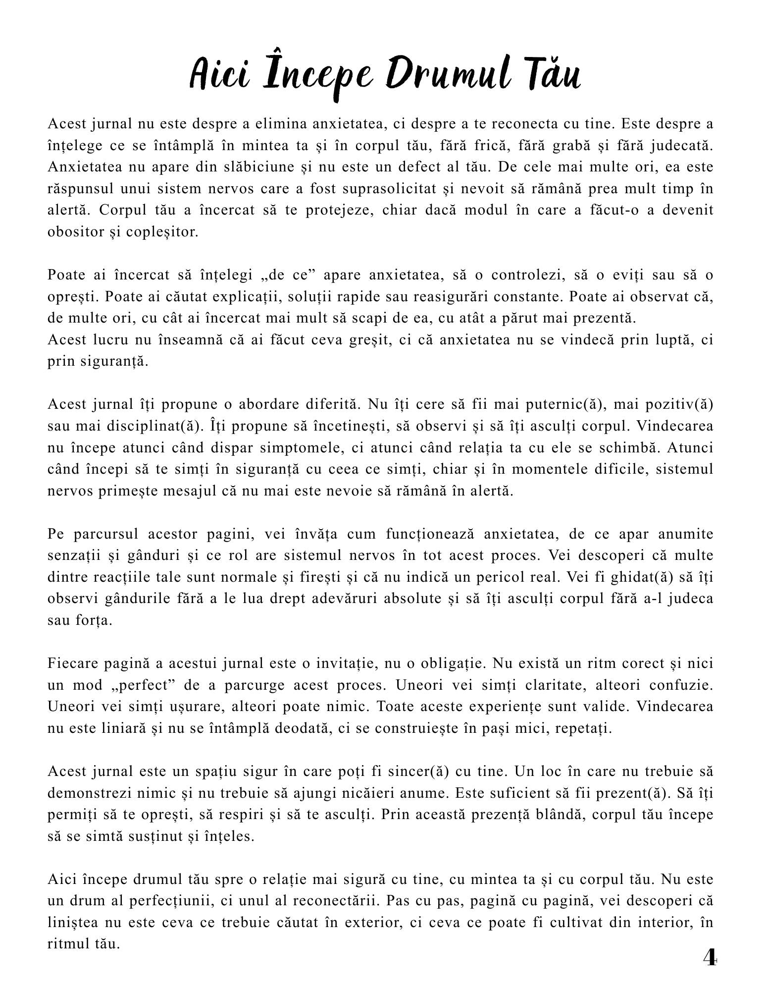 Jurnalul Vindecarii Mele - Tulburare de Anxietate / Ghid Practic / Echilibru Emotional / Autocunoastere / Claritate Mentala / Dezvoltare Personala