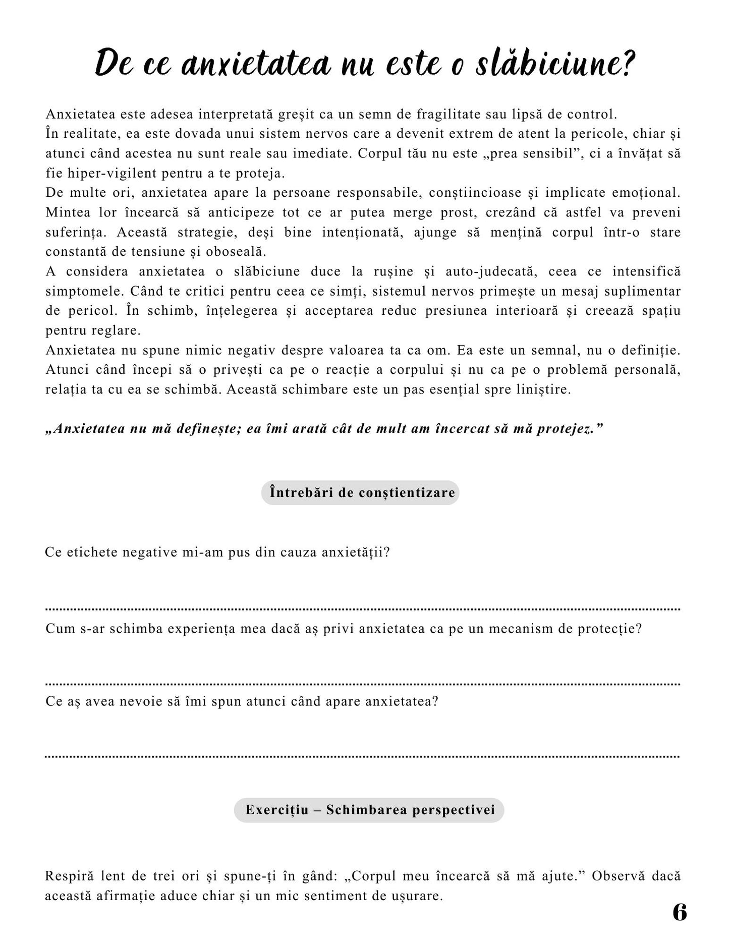 Jurnalul Vindecarii Mele - Tulburare de Anxietate / Ghid Practic / Echilibru Emotional / Autocunoastere / Claritate Mentala / Dezvoltare Personala