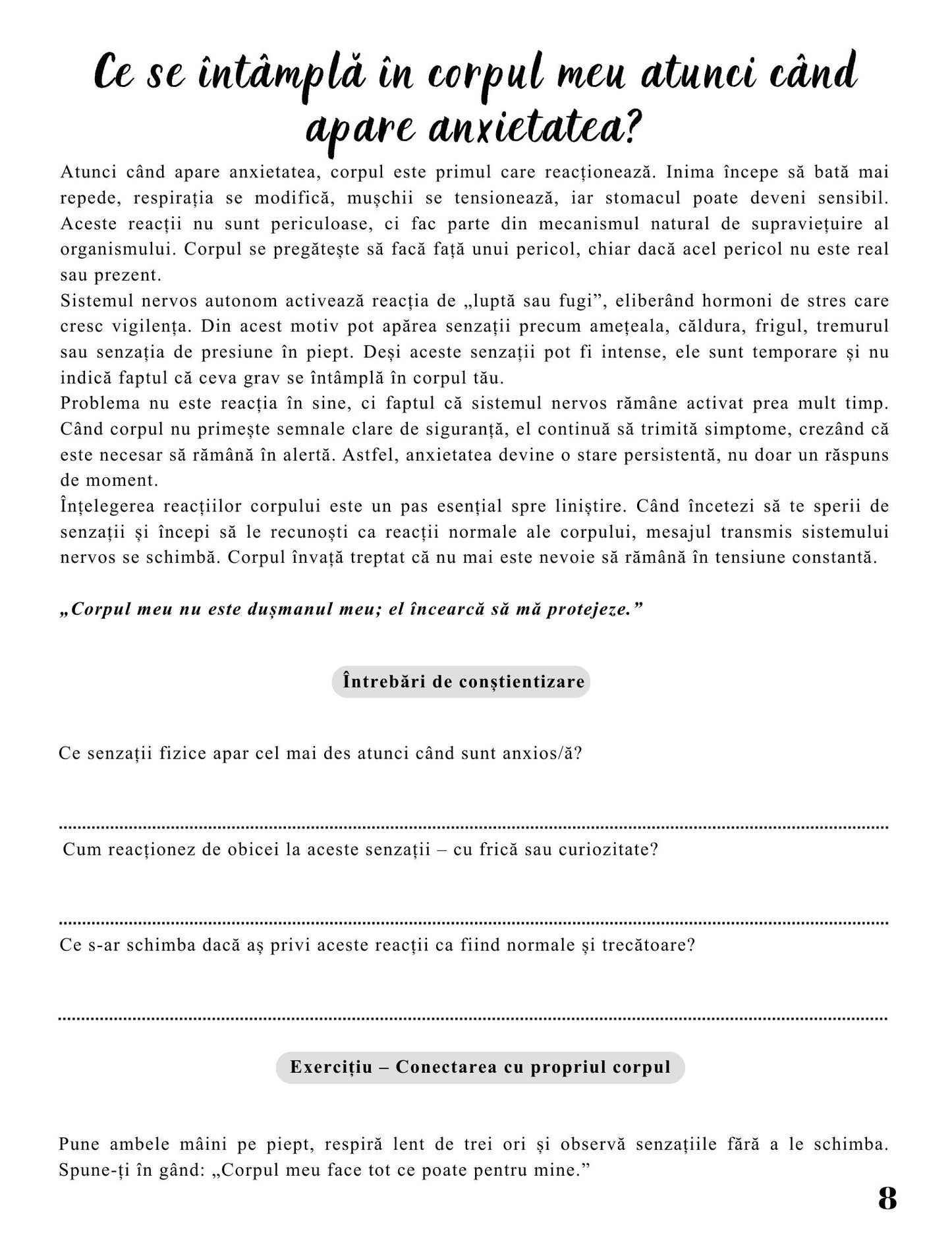 Jurnalul Vindecarii Mele - Tulburare de Anxietate / Ghid Practic / Echilibru Emotional / Autocunoastere / Claritate Mentala / Dezvoltare Personala