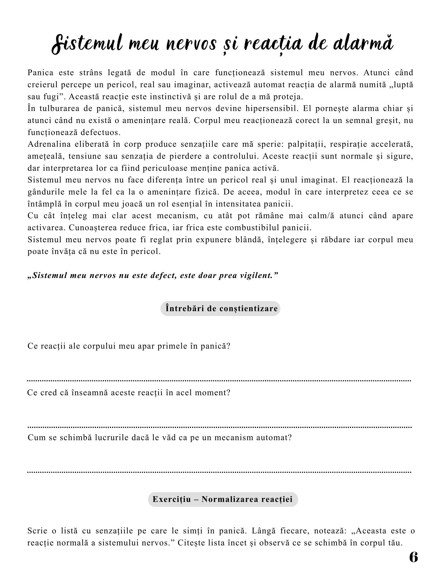 Jurnalul Vindecarii Mele - Tulburare de Panica / Ghid Practic / Echilibru Emotional / Autocunoastere / Claritate Mentala / Dezvoltare Personala 