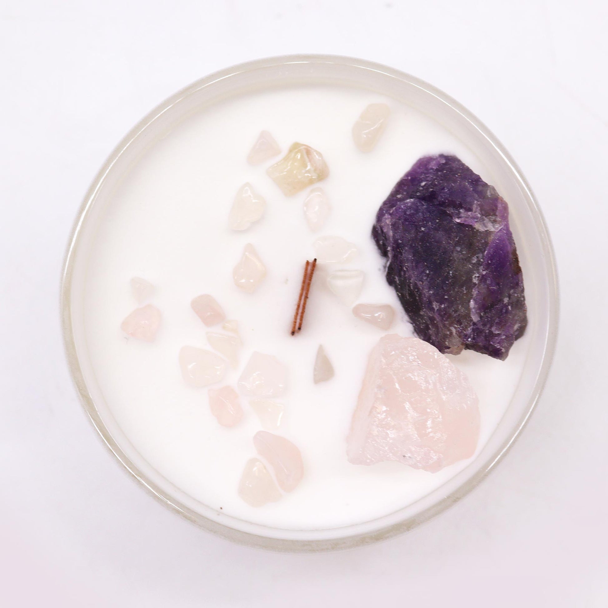 Lumanare cu Cristale - Chakra Al Treilea Ochi