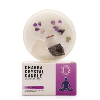 Lumanare cu Cristale - Chakra Coroanei