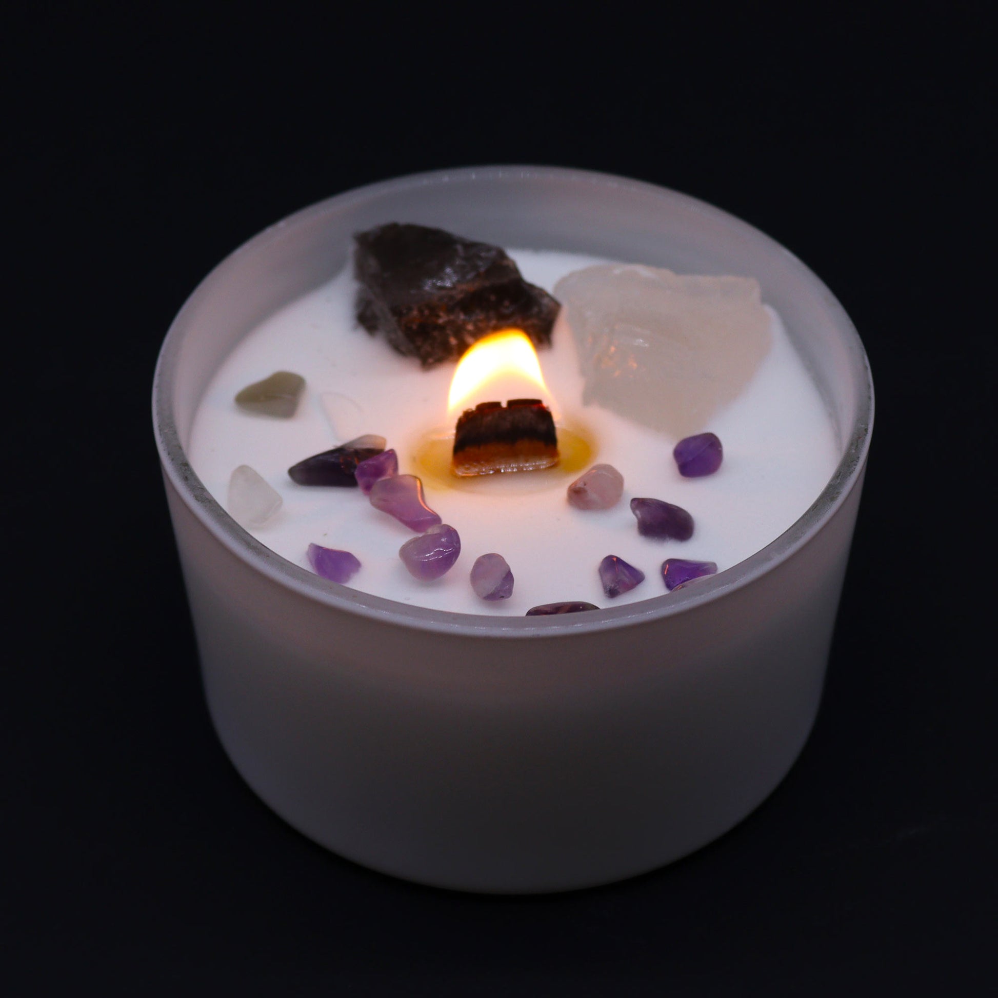 Lumanare cu Cristale - Chakra Coroanei