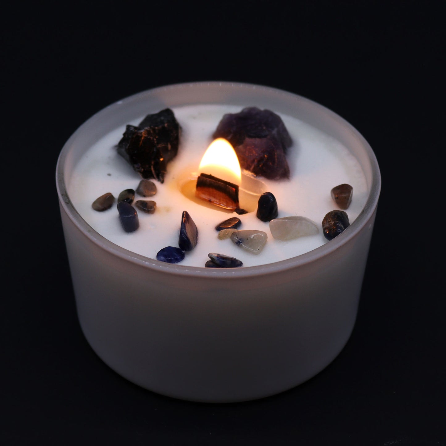 Lumanare cu Cristale - Chakra Plexului Solar