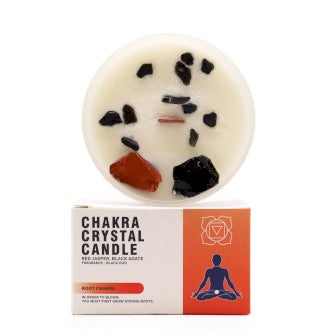 Lumanare cu Cristale - Chakra Radacina