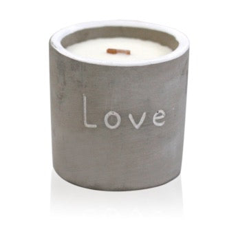 Lumanare de Soia Gri - LOVE