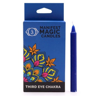 Lumanari Magice Ezoterice Albastru Inchis (12bc) - Chakra al Treilea Ochi