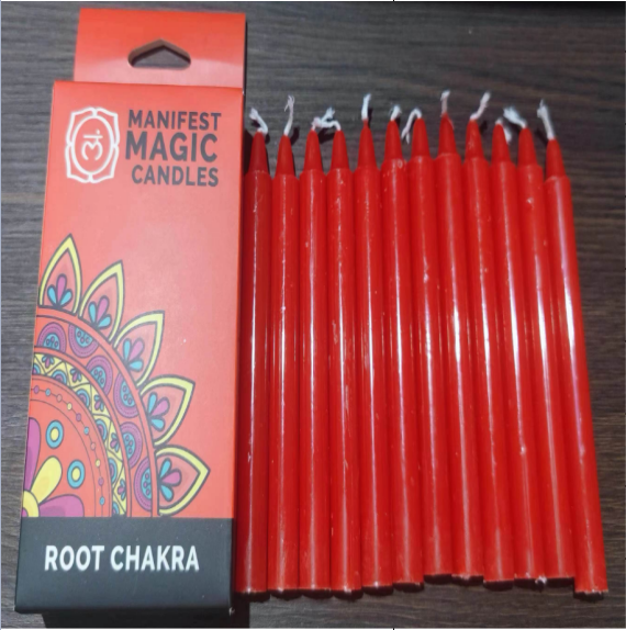 Lumanari Magice Ezoterice Rosii (12bc)-Chakra Radacina