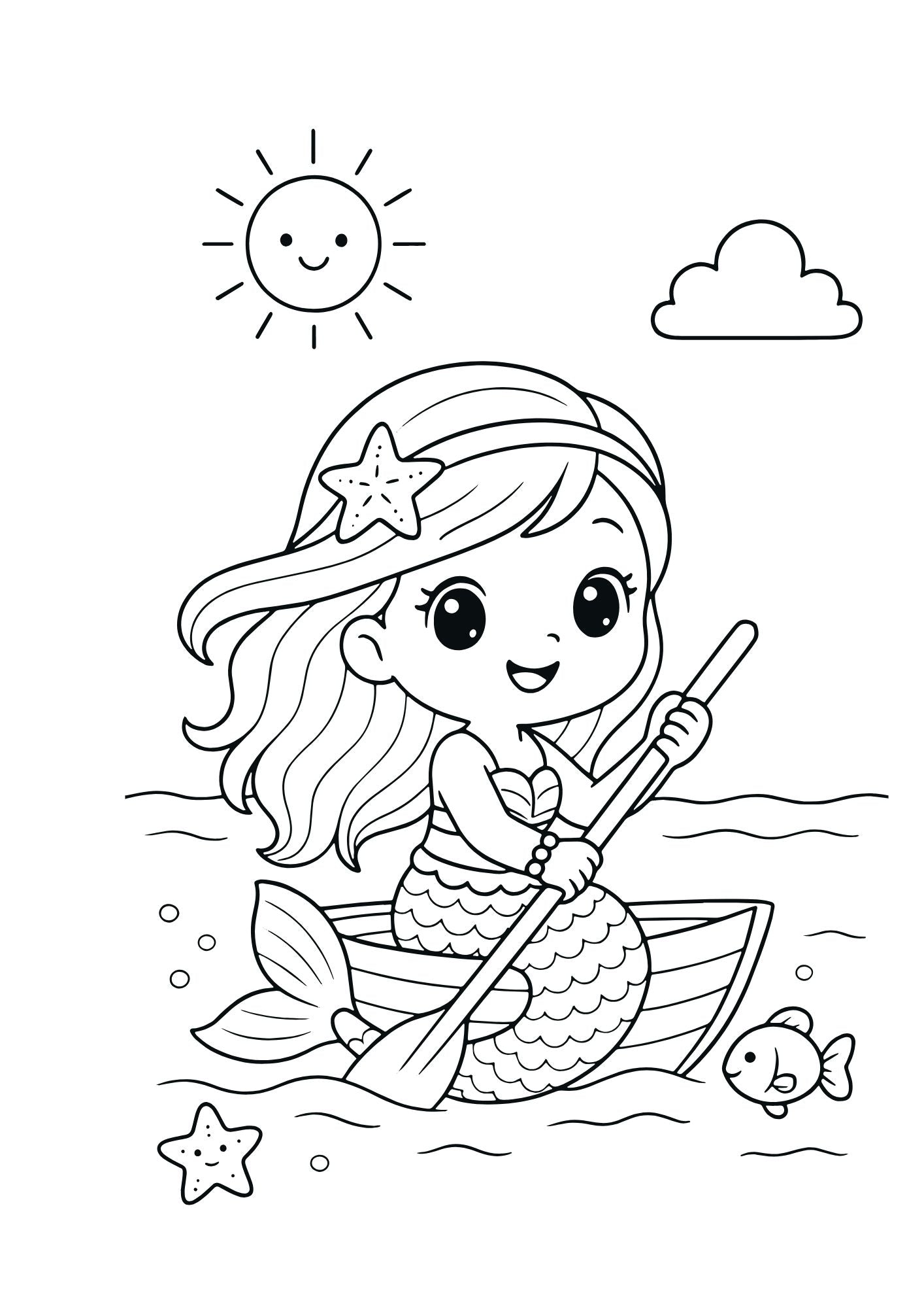 Printesa Apelor Fermecate - O Carte De Colorat Plina Cu Magie Si Aventura / Activitati Educative Pentru Copii / Joc Creativ si Educatie / Invatare Interactiva si Distractiva