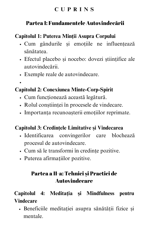 Puterea Autovindecării - Redescoperă Forța Interioară - Ghid Practic Pentru Echilibru Mental, Emotional și Fizic
