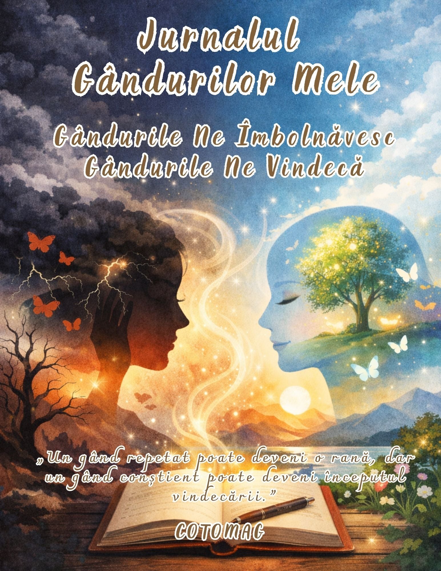Jurnal transformare gânduri – jurnal pentru echilibru mental și dezvoltare personală