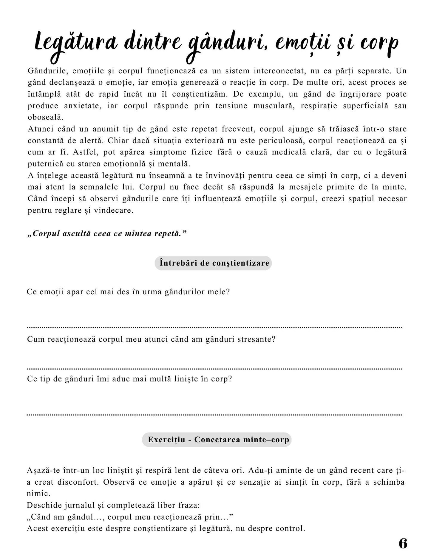 Jurnalul Gândurilor Mele PDF – Gândurile Ne Îmbolnăvesc – Gândurile Ne Vindecă