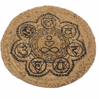 Servet Natural din Iuta - Imprimeu Chakra 30 cm