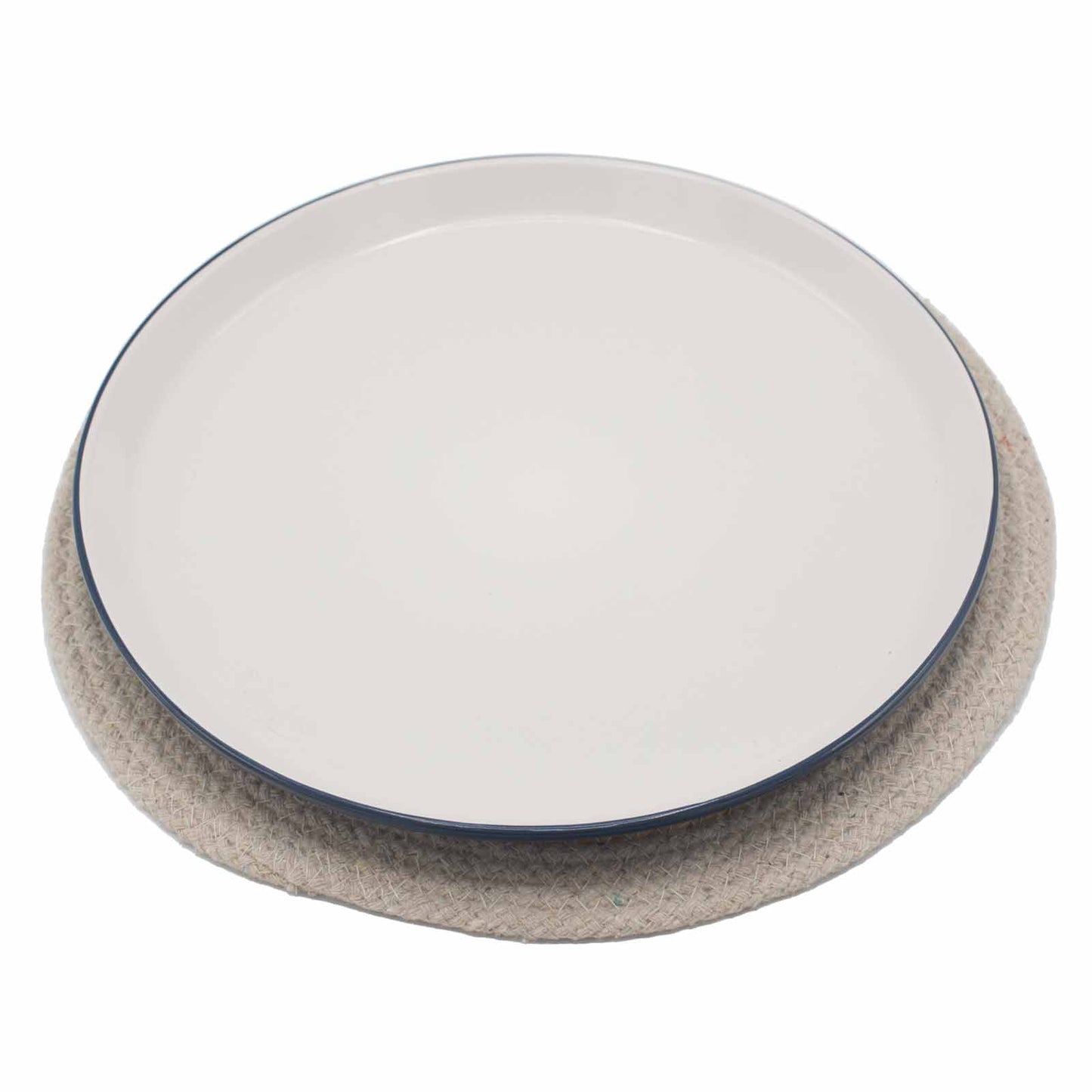 Servet Natural din Iuta si Bumbac - Bordura Ivory 30 cm