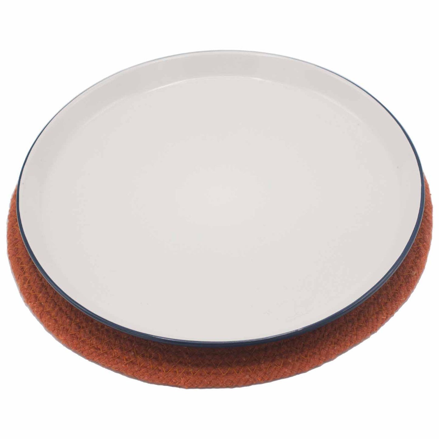Servet Natural din Iuta si Bumbac - Bordura Portocalie 30 cm