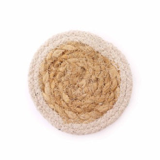 Set 4 Servete Naturale din Iuta si Bumbac 10 cm