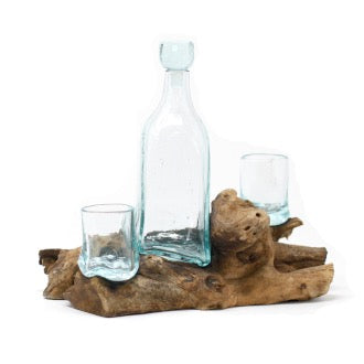 Sticla Topita pe Lemn - Set de Whisky