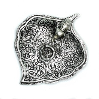 Suport Frunza Elefant pentru Tamaie din Aluminiu Lustruit 