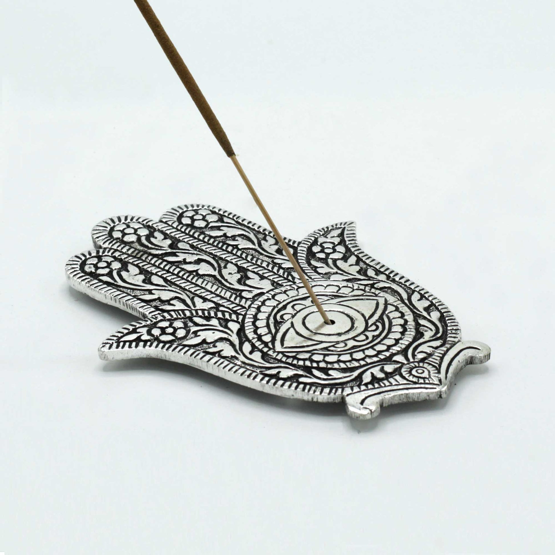 Suport Hamsa pentru Tamaie din Aluminiu Lustruit 