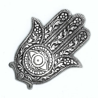 Suport Hamsa pentru Tamaie din Aluminiu Lustruit 