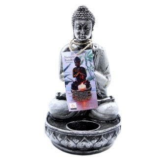 Suport Lumanari Buddha Alb 