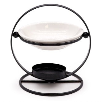 Suport de Lumanari Rotund din Ceramica si Metal pentru Uleiuri Parfumate