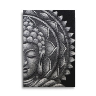 Tablou Buddha-Mandala Gri 60 x 80 cm